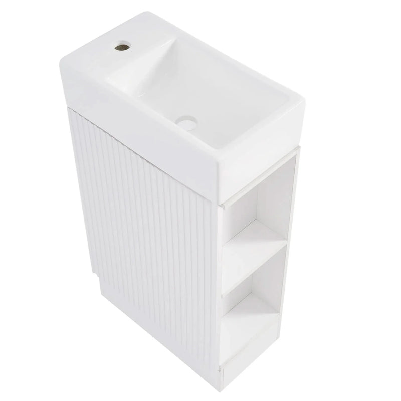 Bathroom Vanity Cabinet With Two Tier Shelf Left Or Right Orientation