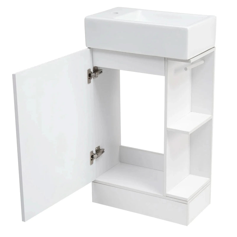 Bathroom Vanity Cabinet With Two Tier Shelf Left Or Right Orientation