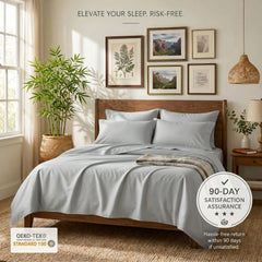 Bamboo Sheet Set Organic Bamboo & Oeko-Tex Certified Soft Sleep Comfort perspective
