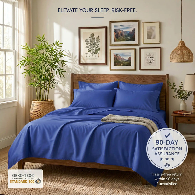 Bamboo Sheet Set Organic Bamboo & Oeko-Tex Certified Soft Sleep Comfort