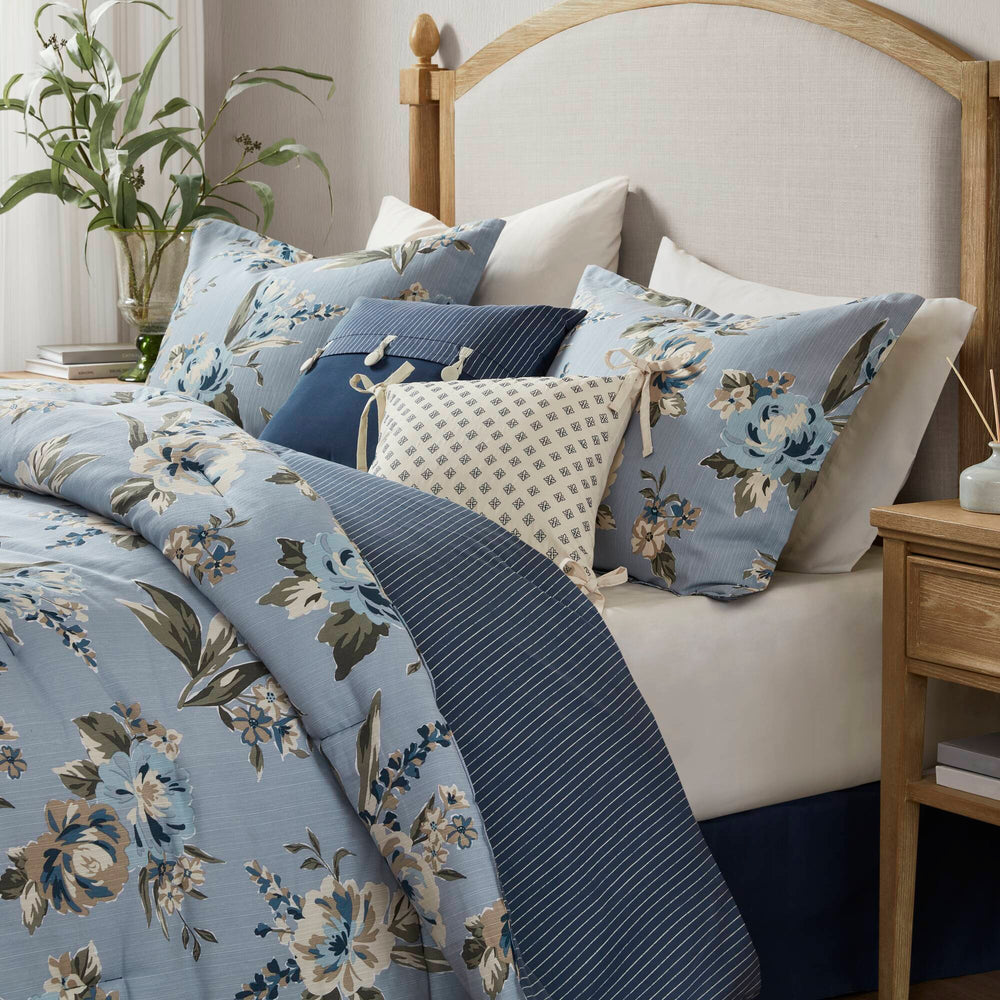 7PCS Cal King Vintage Floral Comforter Set Media 16