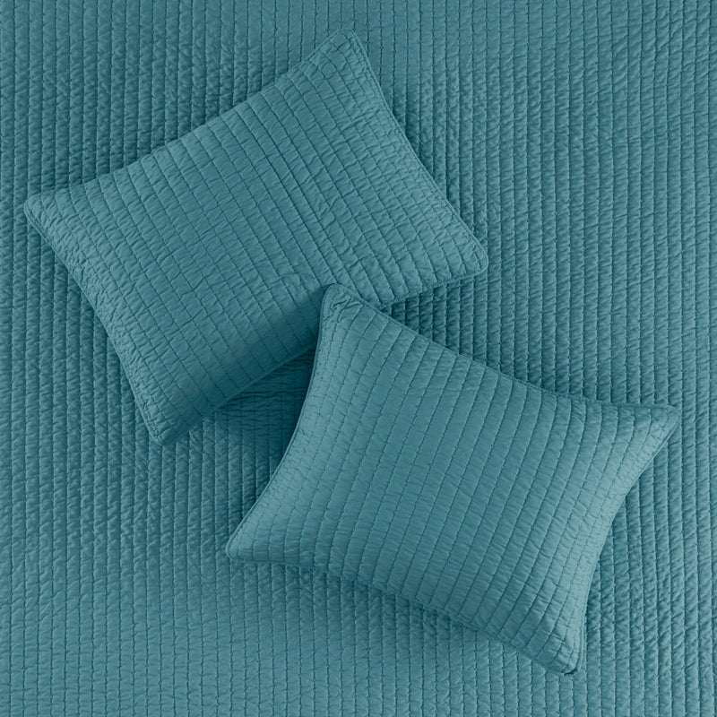 2 Piece Quilt Set Teal Twin/Twin XL