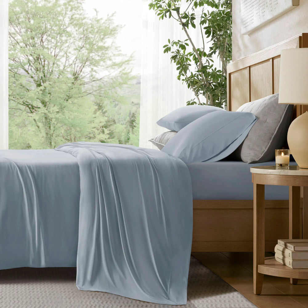 25777754 4-Piece King Stretch Jersey Sheet Set,Blue     DTY Store 4-Piece Stretch Jersey Sheet Set     DTY Store