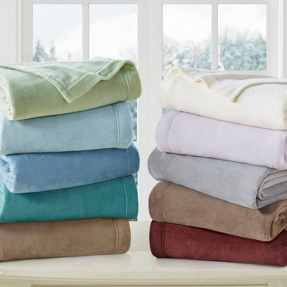 3 PCS Twin Micro Plush Sheet Set Burgundy Media 7