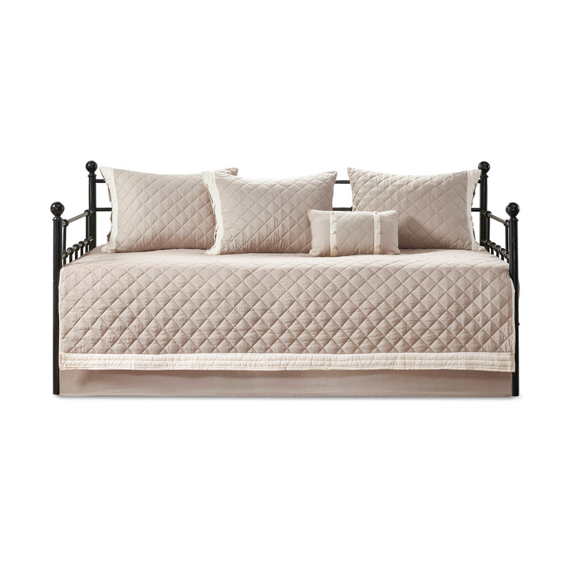 6 Piece Cotton Daybed Cover Set Khaki Daybed