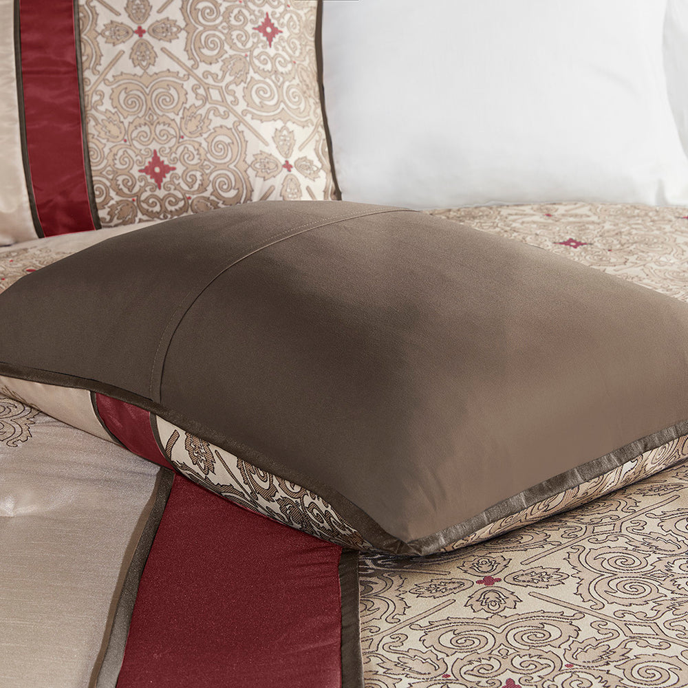 Cal King 7 Piece Jacquard Comforter Set with Throw Pillows Media 7