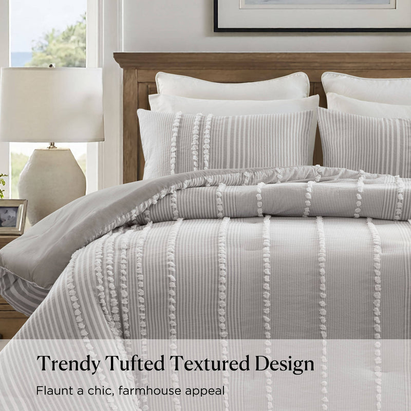 3- Piece Full/Queen Cotton Yarn Dyed Comforter Set