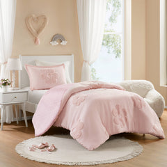 Floral Reversible Tufted Chenille Duvet Cover Set perspective