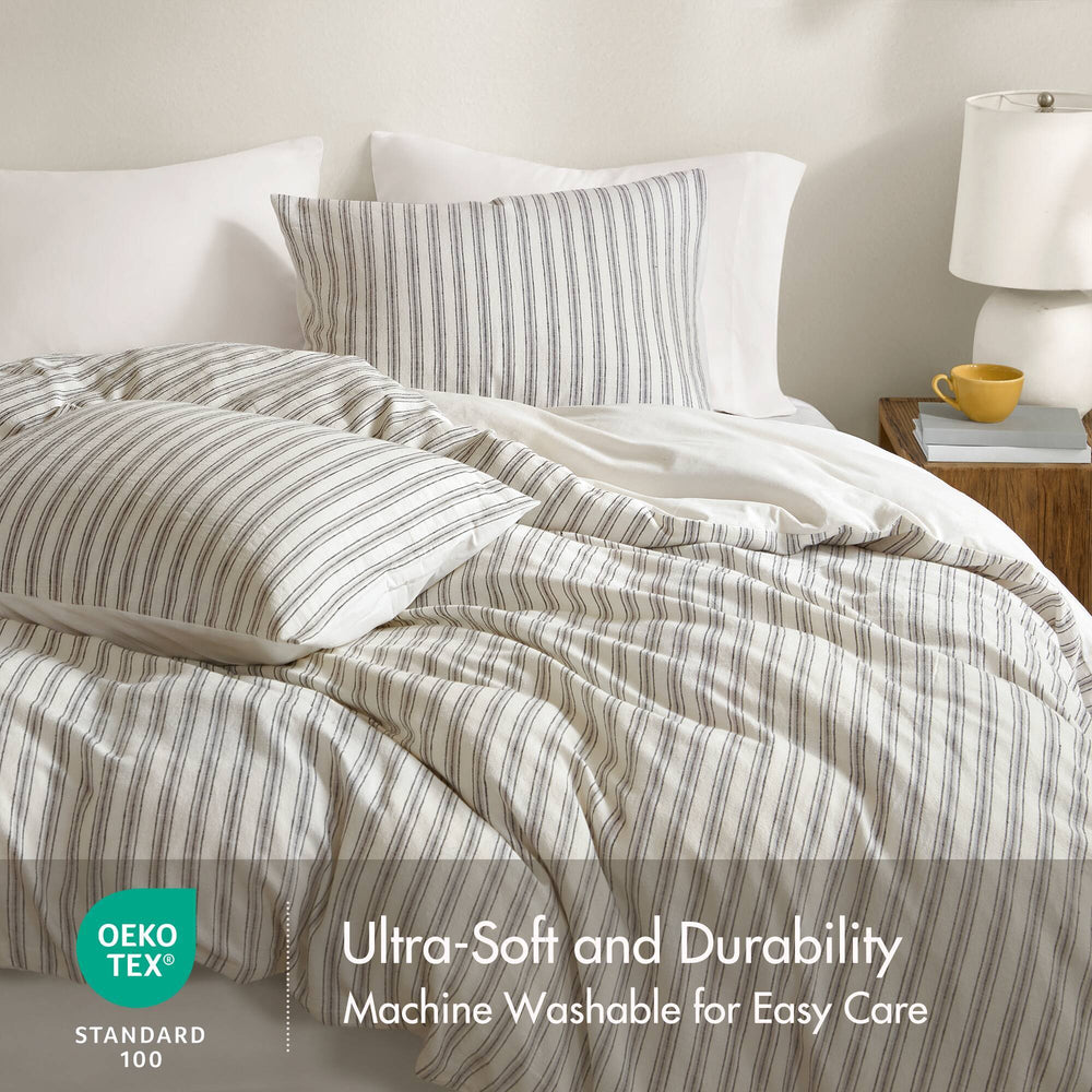 3 PCS Queen Duvet Set Grey Media 8