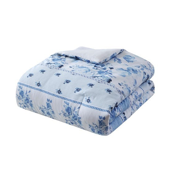 Twin/Twin XL Floral Striped Comforter Set Media 20