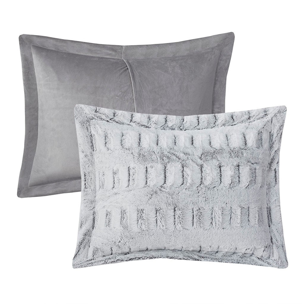 Twin/Twin XL Back Print Long Fur Comforter Mini Set Media 10