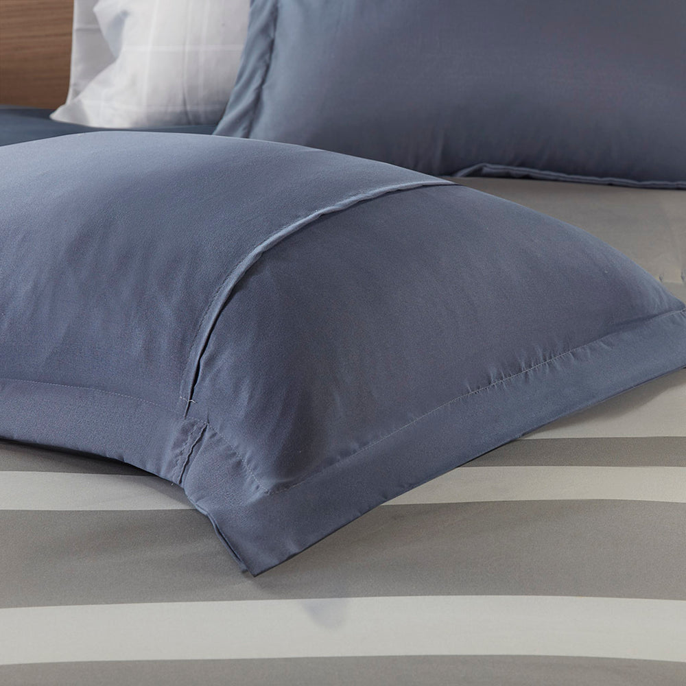 Twin Striped Comforter Set with Bed Sheets Media 16