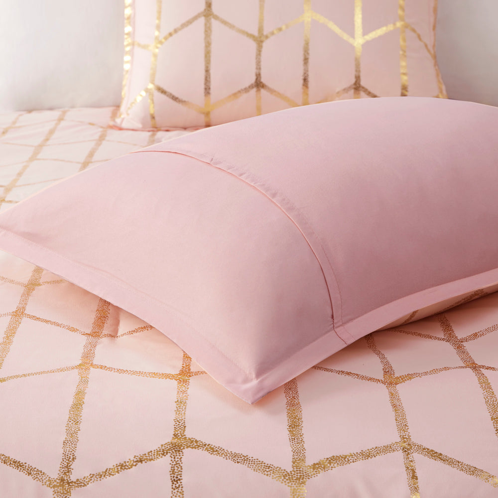 4-Piece Twin/Twin XL 100% Polyester Brushed   Printed Comforter Set Media 10