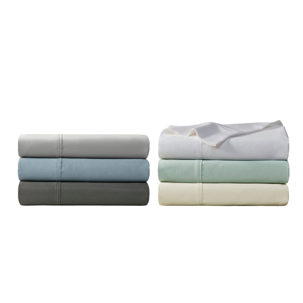 4-Piece Full HeiQ Smart Temperature Cotton Blend Sheet Set, Grey Media 9