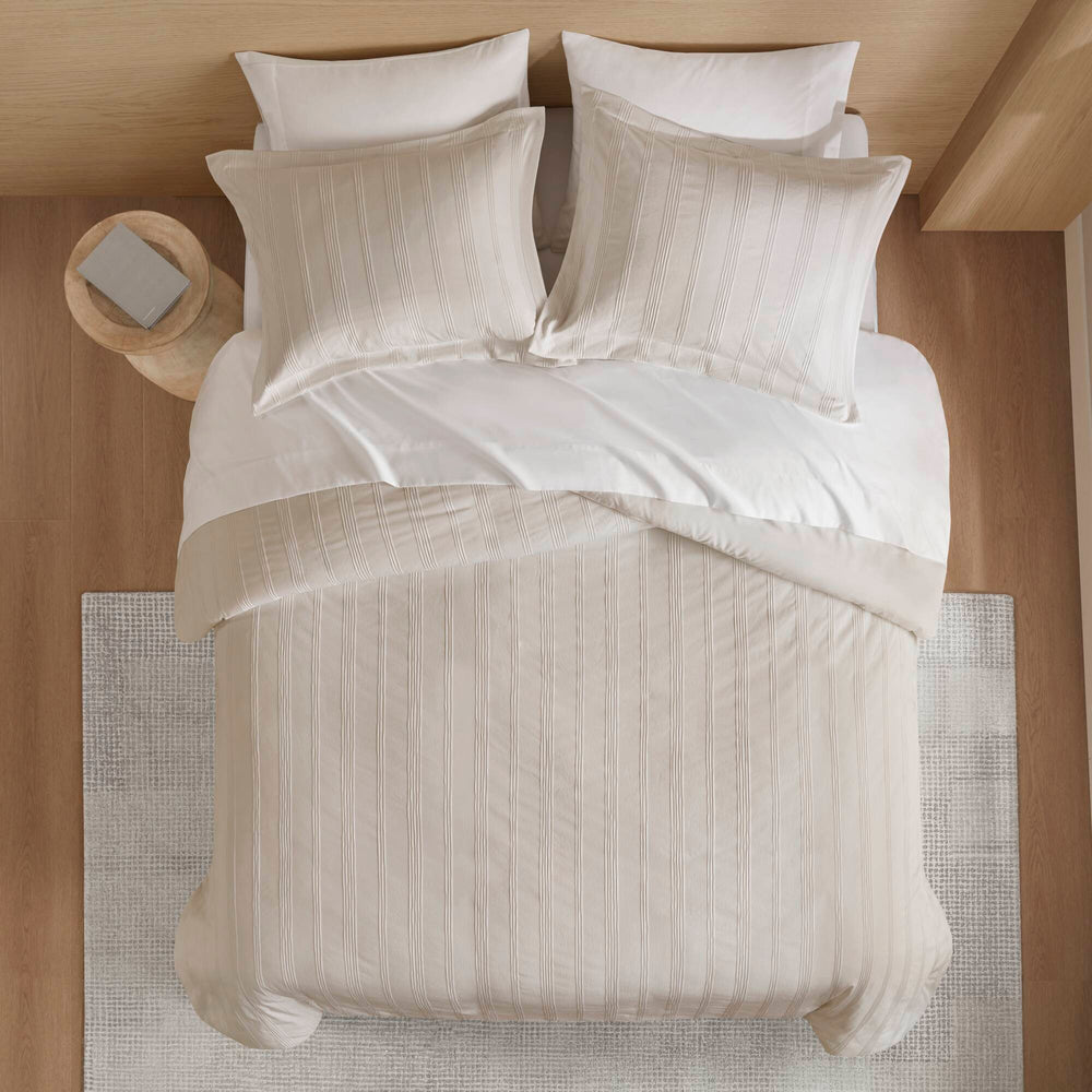 3-Piece Full Woven Striped Duvet Set Media 12