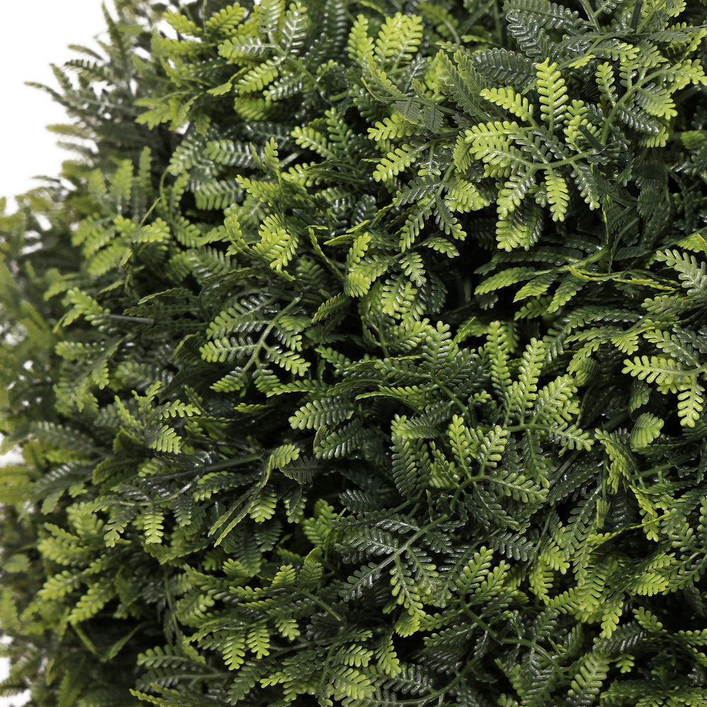 22in Artificial Topiary Boxwood Ball Trees – Faux Evergreen Potted Shrubs for Porch, Patio, Entryway, or Indoor Living Room Decor, 2pcs/set Media 3