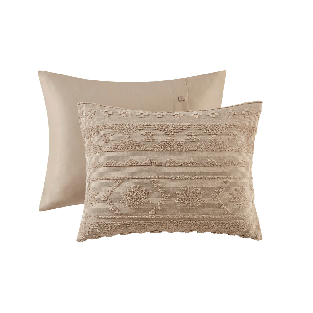 2 PCS Twin/Twin XL Chenille Oversized Comforter Set Tan Media 13