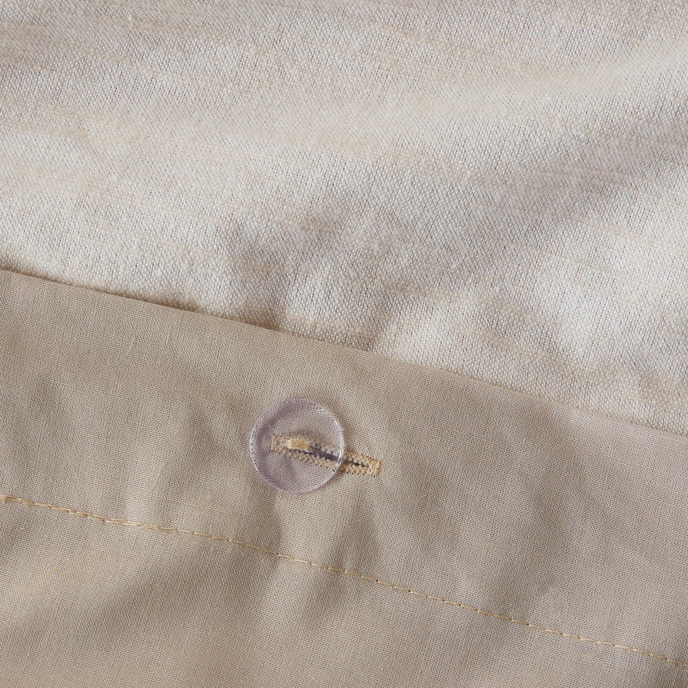 3 Piece Organic Cotton Oversized Duvet Cover Set Natural King/Cal King Media 8