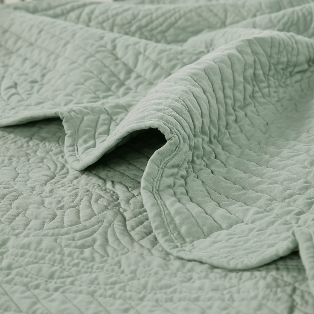 6 Piece Reversible Scalloped Edge Daybed Cover Set Seafoam Daybed Media 7