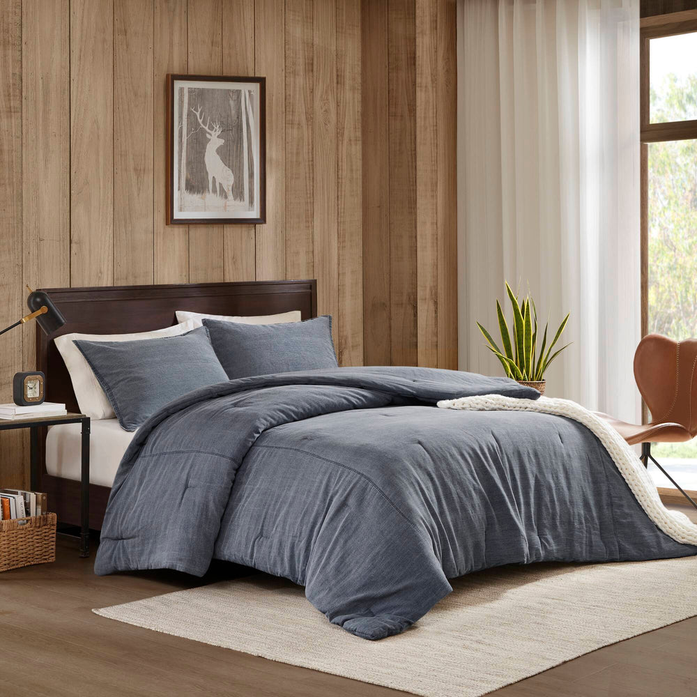 3PCS King/Cal King Twill Washed Comforter Set Media 1