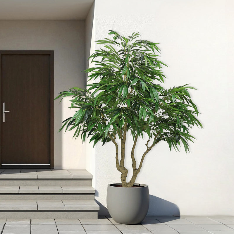 7FT Artificial willow Tree, Indoor Faux slik Greenery Plant for Home, Apartment, or Office Decoration, 1pc/set