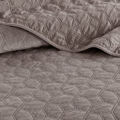 3 Piece Velvet Quilt Set perspective