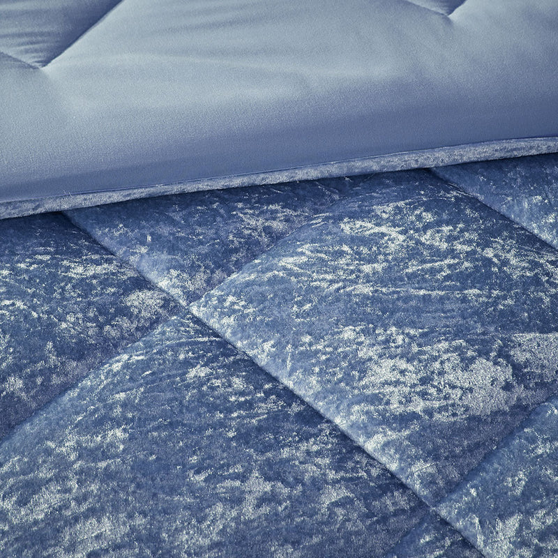 King/Cal King Velvet Comforter Set with Throw Pillow