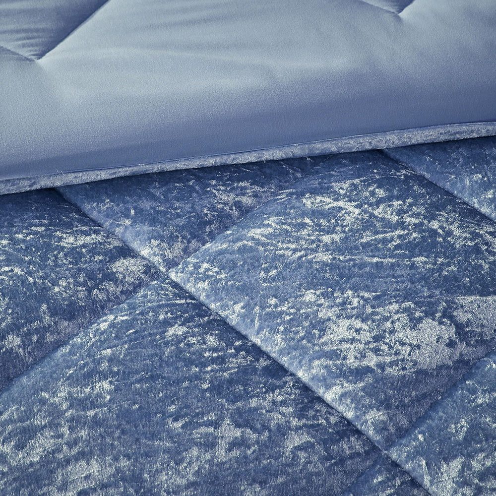 Twin/Twin XL Velvet Comforter Set with Throw Pillow Media 12