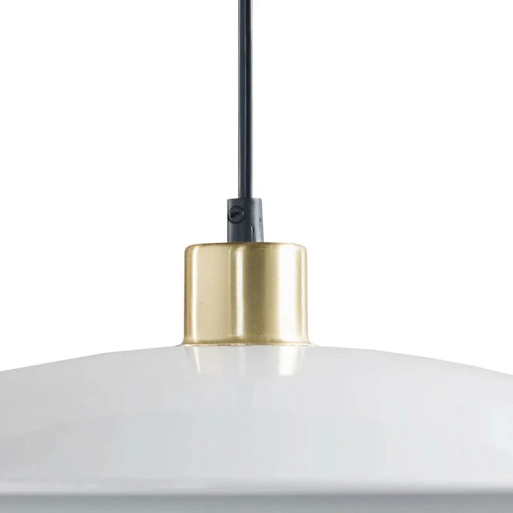 Pendant Light Layered Shade Metal Gold White Mid-Century Modern Fixture Media 4