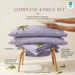 Bamboo Sheet Set Organic Bamboo & Oeko-Tex Certified Soft Sleep Comfort perspective
