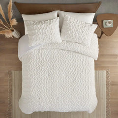 Ruched Fur Down Alternative Comforter Set perspective