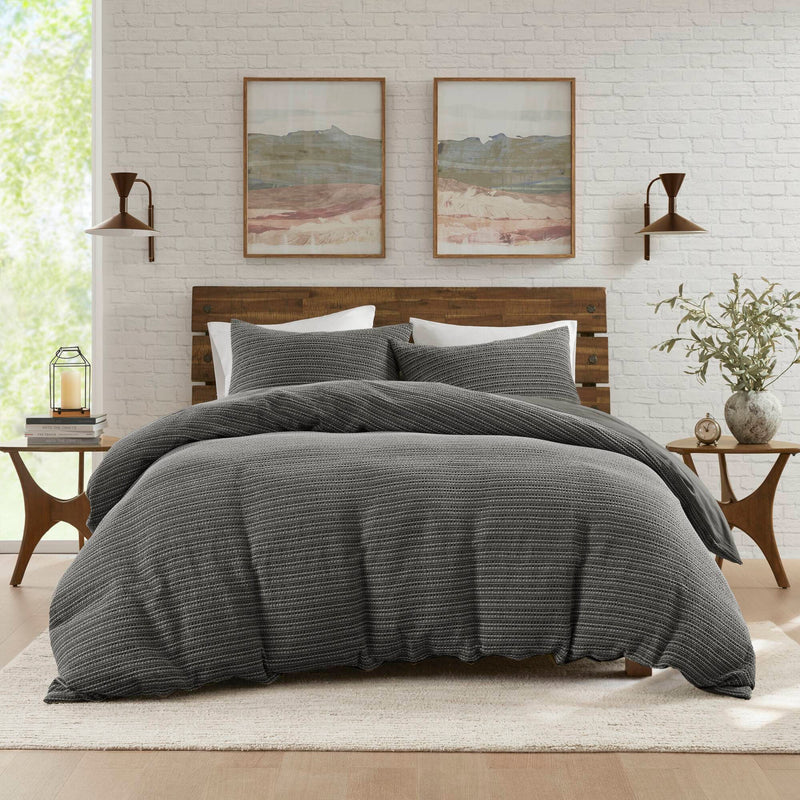 3PCS Waffle Washed Duvet Set