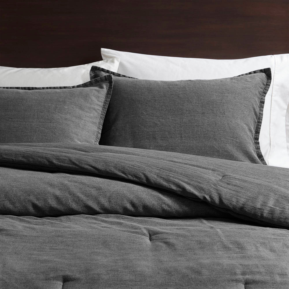 3PCS Full/Queen Twill Washed Comforter Set Media 12