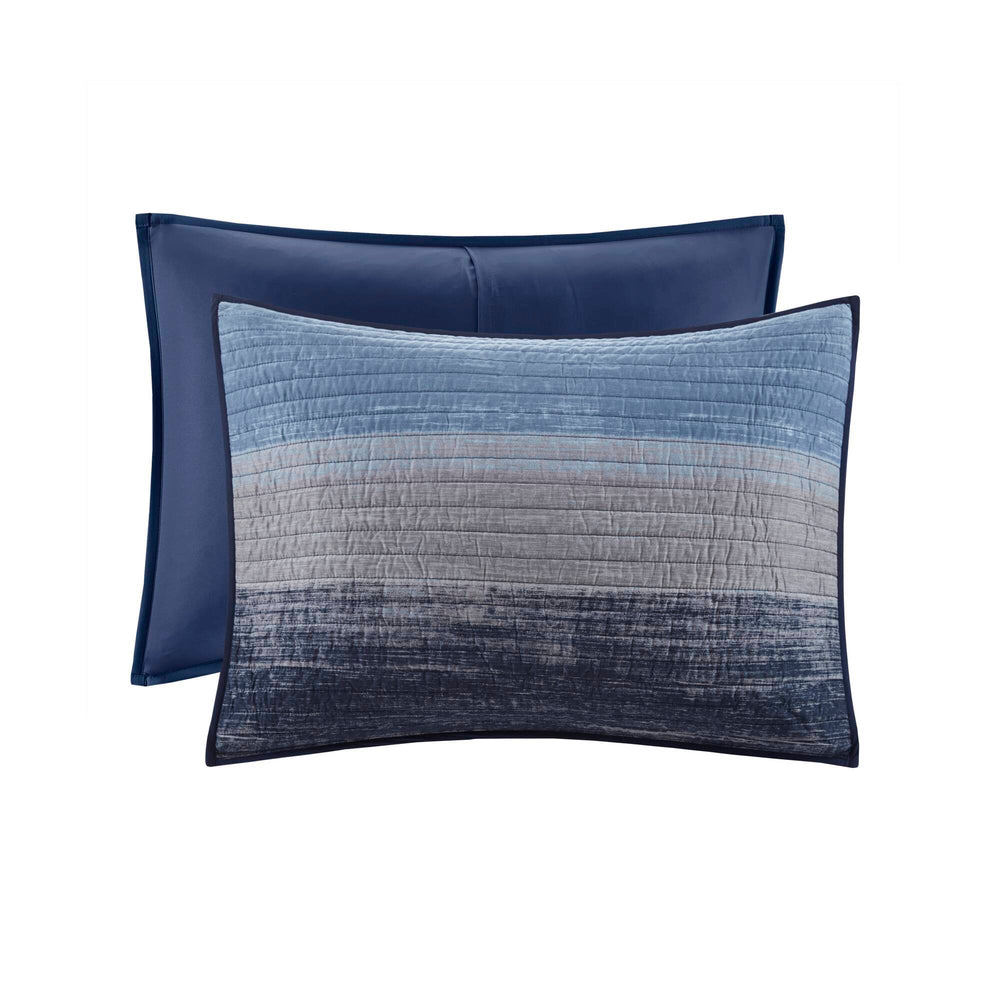 8-Piece Queen 8 Piece Quilt Set with Cotton Bed Sheets,Navy Media 10