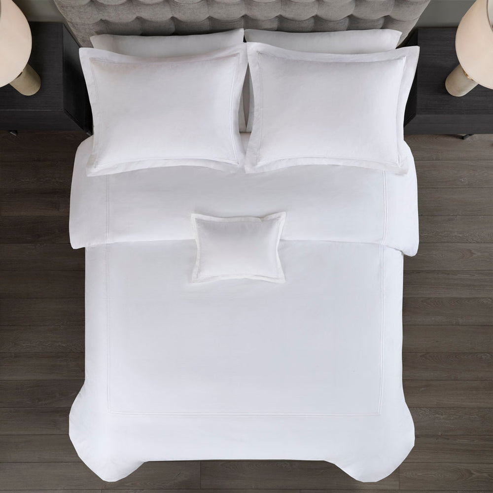 Full/Queen 100% Cotton Sateen Embroidered Comforter Set Media 17