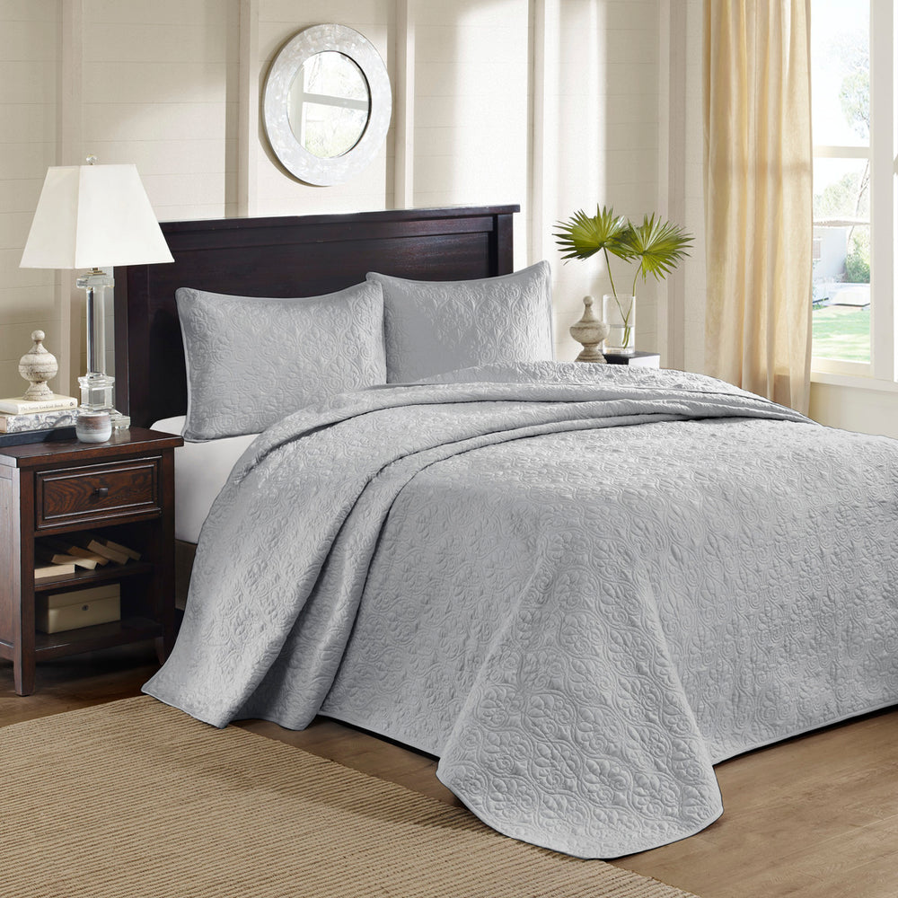 Reversible Bedspread Set Grey King Media 1
