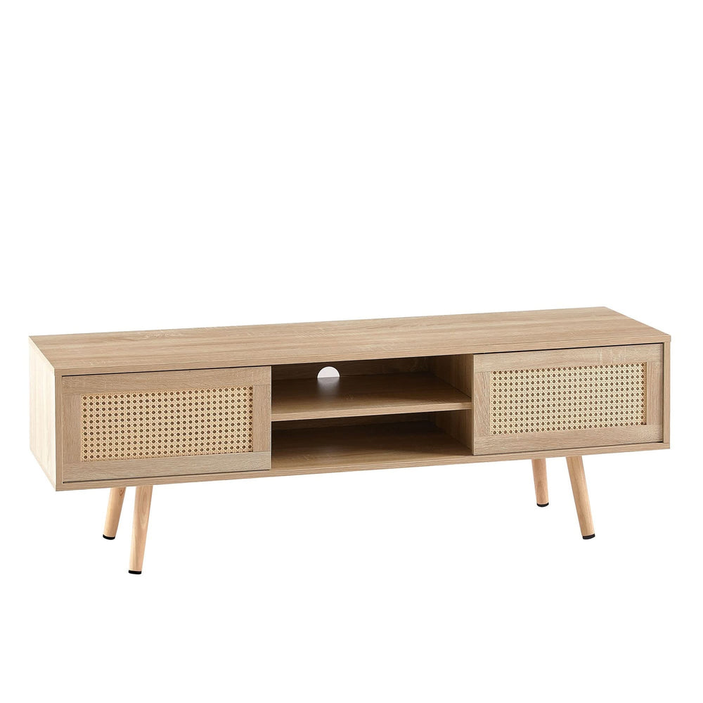TV Cabinet Solid Wood With Adjustable Shelf For Living Room Use 55 Inch Length Media 1