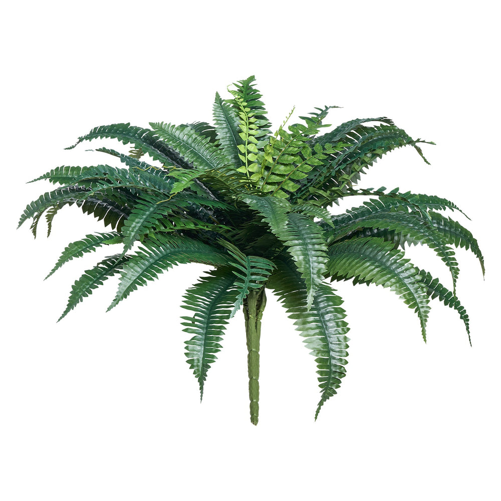 2 Pcs Artificial Boston Ferns Plastic Fern 50 Branches Indoor Outdoor Decor Media 3