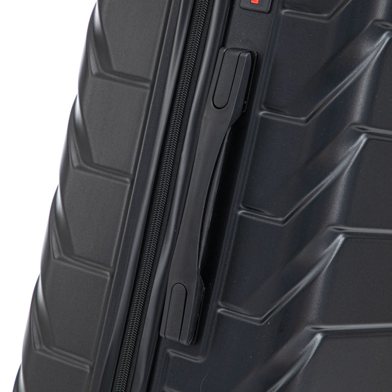 ABS Luggage Set 20 24 28 Inch Spinner Wheels Black Durable 3-Piece & Combination Lock