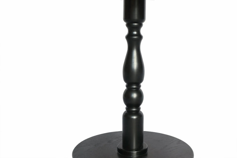 Round Side Table MDF & Solid Wood Modern Nightstand for Living Room & Bedroom