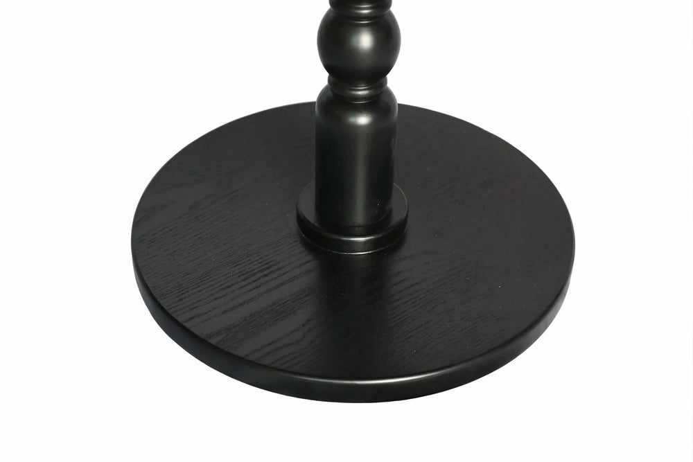 Round Side Table MDF & Solid Wood Modern Nightstand for Living Room & Bedroom Media 13