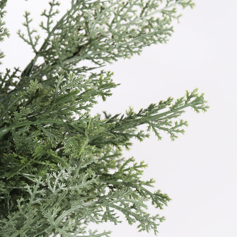 Realistic Artificial Cypress Tree in Black Plastic Pot, UV Resistant Green Fabric Leaves, 60-Inch Indoor Outdoor Topiary Plant for Garden or Entryway Decoration