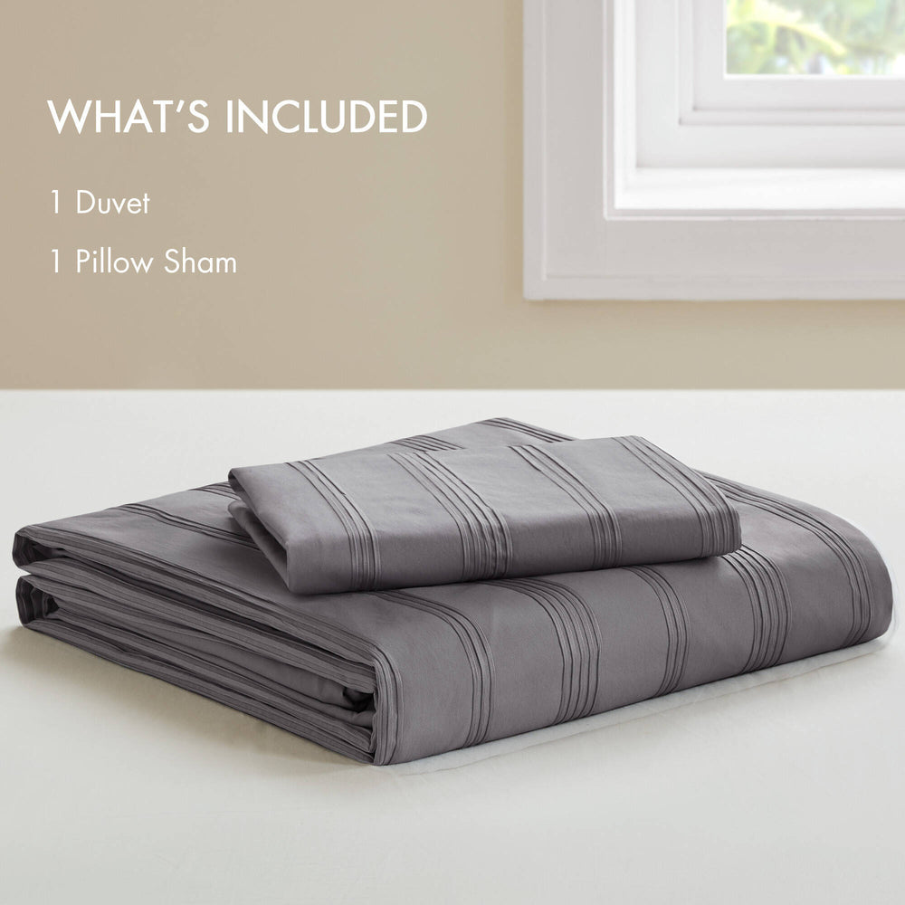 2-Piece Twin/Twin XL Woven Striped Duvet Set Media 3