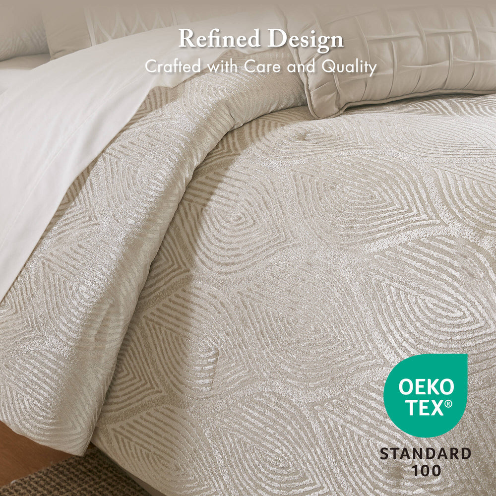 10- Piece King Jacquard Comforter Set Media 4
