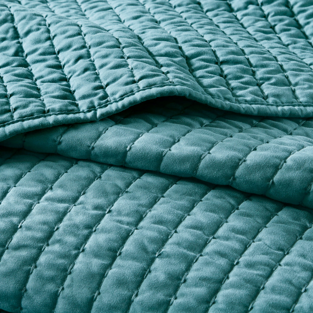 2 Piece Quilt Set Teal Twin/Twin XL Media 7