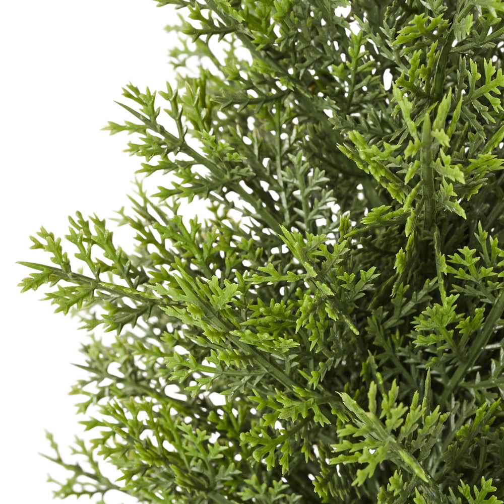 Artificial Topiary Cedar Trees, 48 inch 2 Set Faux Pine Shrubs Plants, Fake Silk Tree Look Real, Easy Assembly for Decor Front Porch Outdoor Patio Garden Balcony Backyard Indoor Office Media 8