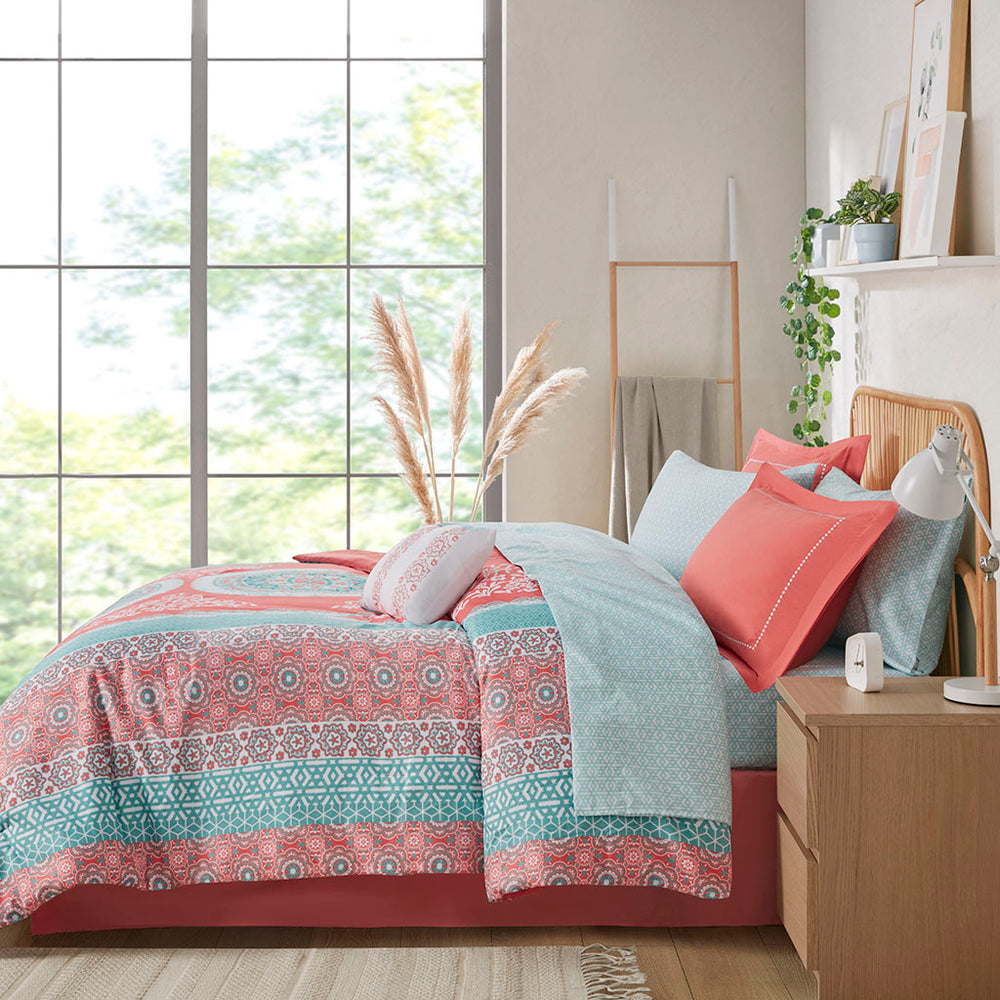 Full Boho Comforter Set with Bed Sheets Media 12