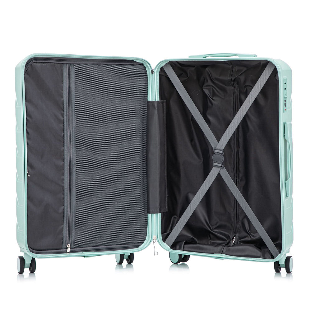 ABS Spinner Luggage Mint Green Durable 3 Piece Set & Combination Lock Media 19