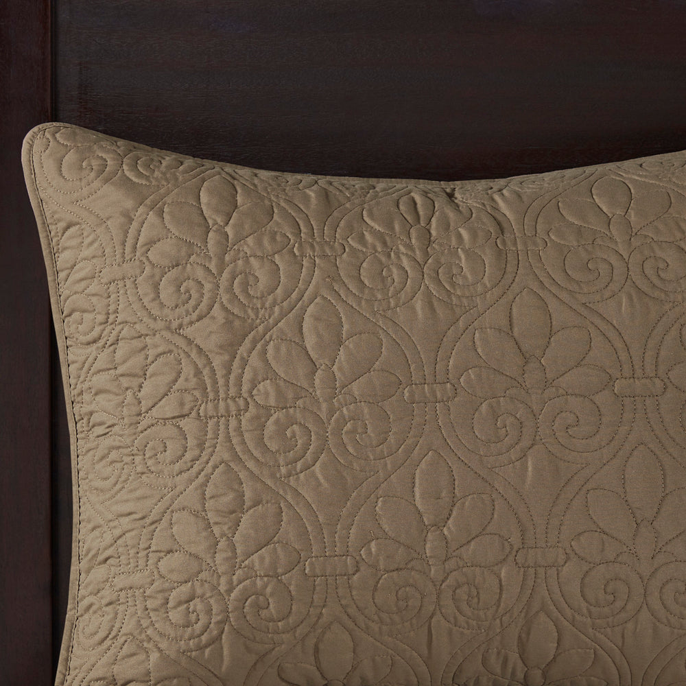 Reversible Bedspread Set Mocha Queen Media 9