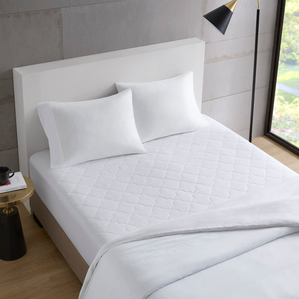 Cotton Percale Quilted Mattress Pad Media 3